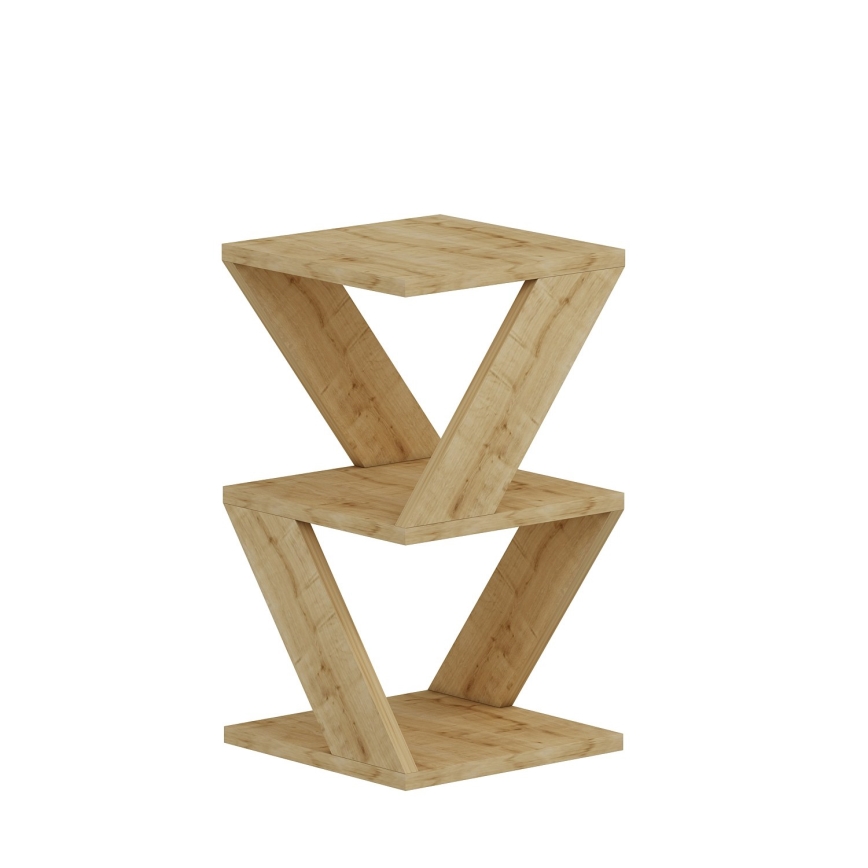 Mesa de cabeceira ALBENI 50x30 cm castanho