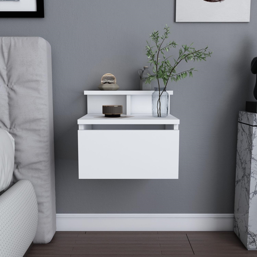 Mesa de cabeceira ALICE 39,8x35 cm branco