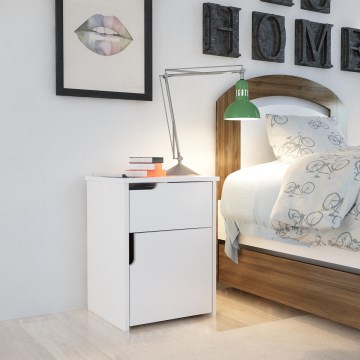 Mesa de cabeceira ASRA 60x45 cm branco