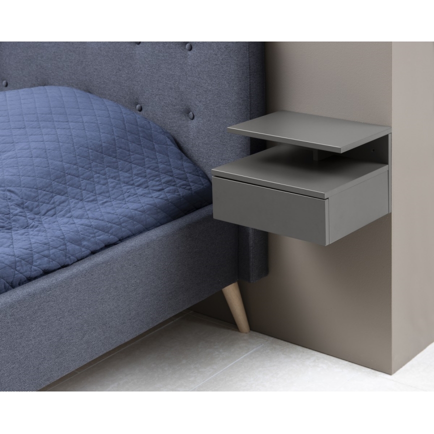 Mesa de cabeceira AVA cinzento