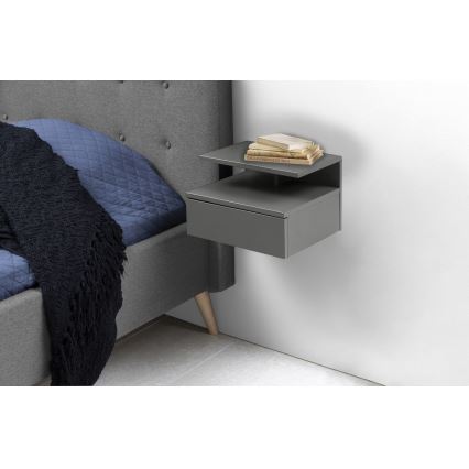 Mesa de cabeceira AVA cinzento