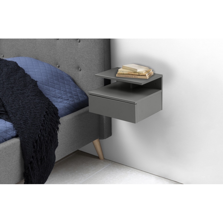 Mesa de cabeceira AVA cinzento
