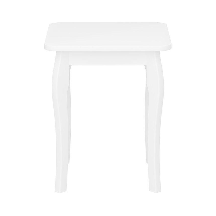 Mesa de cabeceira BAROQUE 45,6x39 cm branco