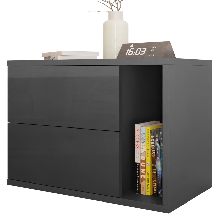 Mesa de cabeceira BECE 40x57 cm antracite