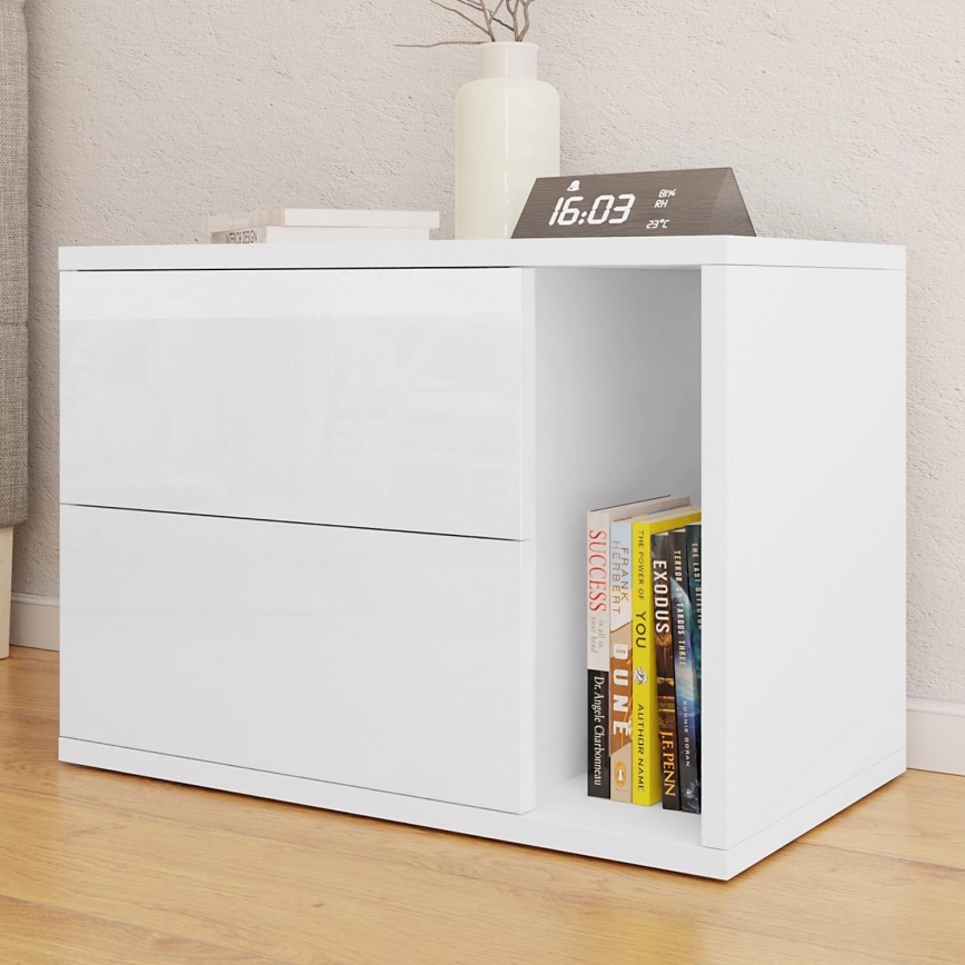 Mesa de cabeceira BECE 40x57 cm branco