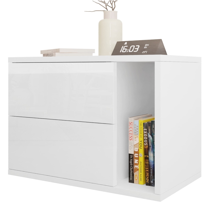 Mesa de cabeceira BECE 40x57 cm branco