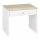 Mesa de cabeceira BUBO 58x69 cm branco/bege