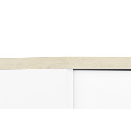 Mesa de cabeceira BUBO 58x69 cm branco/bege