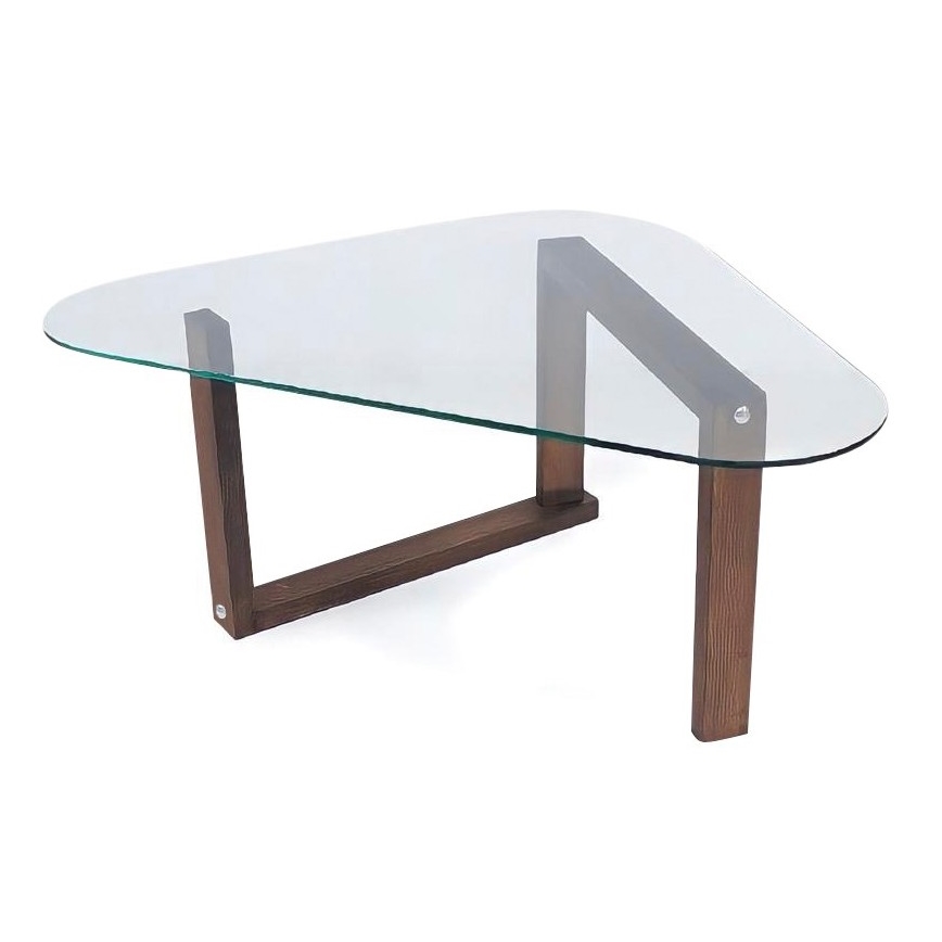 Mesa de cabeceira CAM 41x96 cm castanho/transparente
