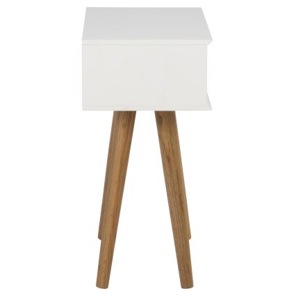 Mesa de cabeceira CARLY carvalho/branco