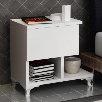 Mesa de cabeceira CAST 46,8x46,8 cm branca