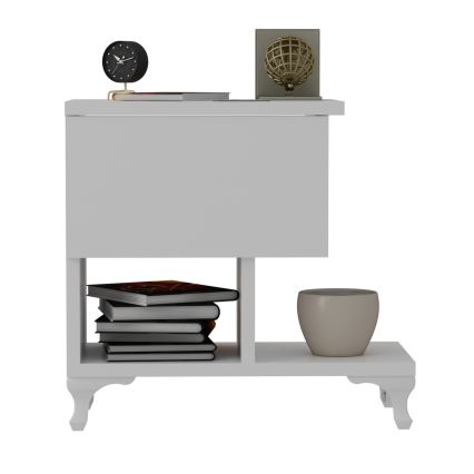 Mesa de cabeceira CAST 46,8x46,8 cm branca