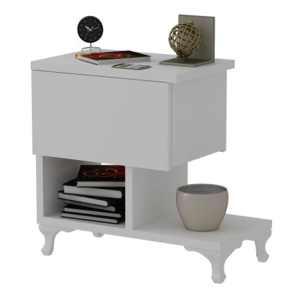 Mesa de cabeceira CAST 46,8x46,8 cm branca