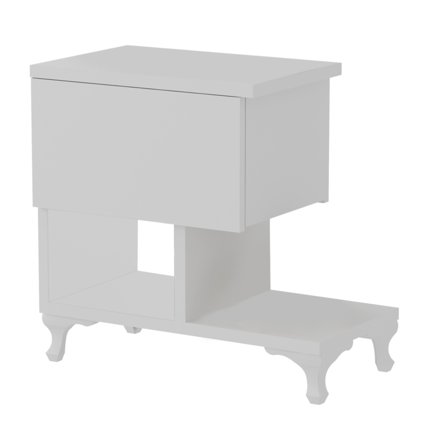 Mesa de cabeceira CAST 46,8x46,8 cm branca