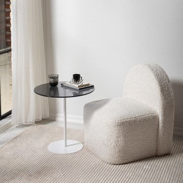Mesa de cabeceira CHILL 50x50 cm branco/preto