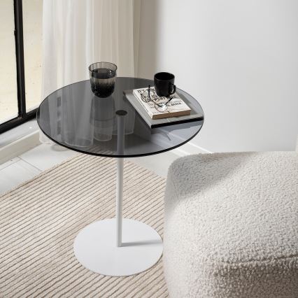 Mesa de cabeceira CHILL 50x50 cm branco/preto