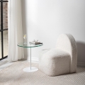 Mesa de cabeceira CHILL 50x50 cm branco/transparente