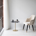 Mesa de cabeceira CHILL 50x50 cm dourada/preto