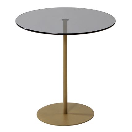 Mesa de cabeceira CHILL 50x50 cm dourada/preto