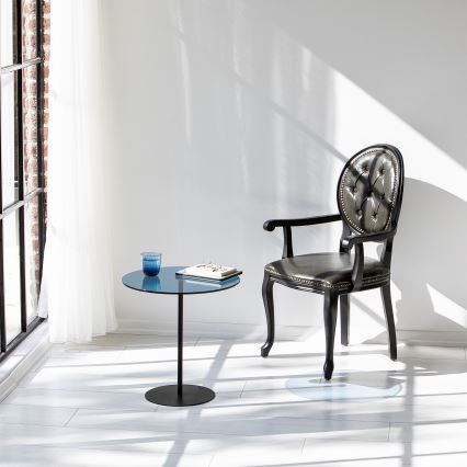 Mesa de cabeceira CHILL 50x50 cm preto/azul