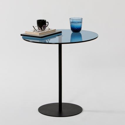 Mesa de cabeceira CHILL 50x50 cm preto/azul