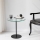 Mesa de cabeceira CHILL 50x50 cm preto/transparente