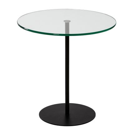 Mesa de cabeceira CHILL 50x50 cm preto/transparente