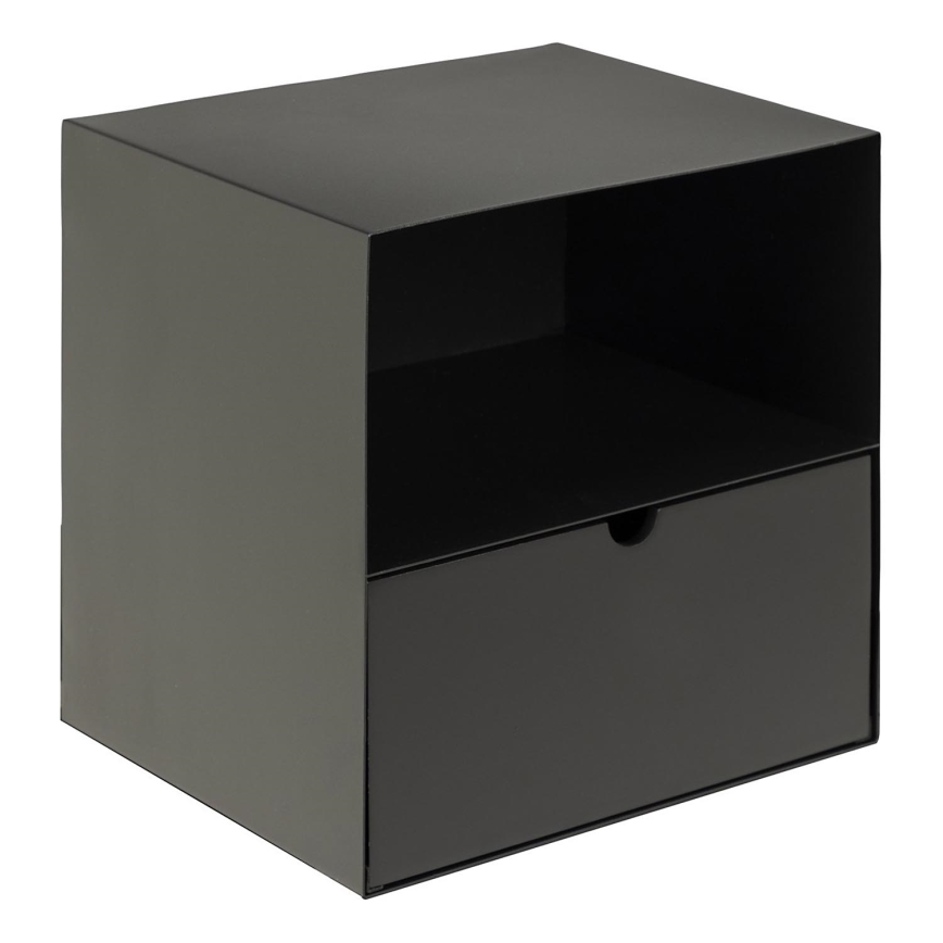 Mesa de cabeceira com opção de montagem na parede BEKIM preto