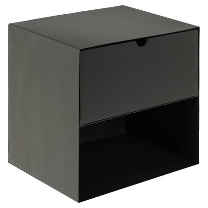 Mesa de cabeceira com opção de montagem na parede BEKIM preto