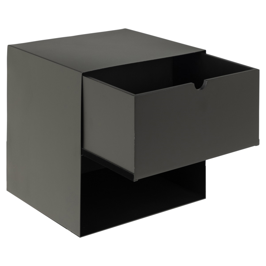 Mesa de cabeceira com opção de montagem na parede BEKIM preto