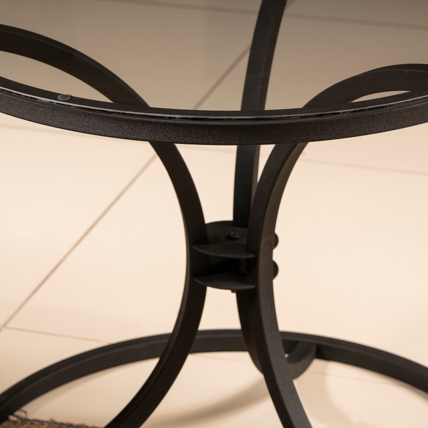 Mesa de cabeceira CORLEAONE 57,8x60 cm preto