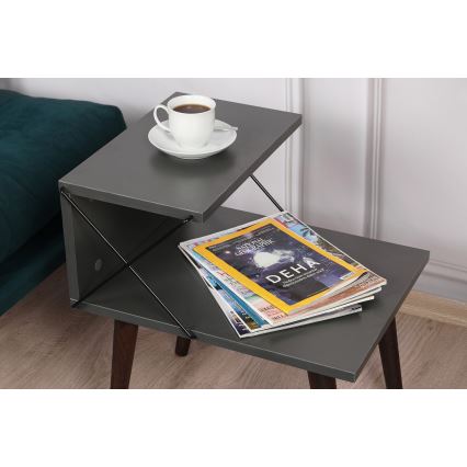 Mesa de cabeceira CROSS 55x50 cm antracite