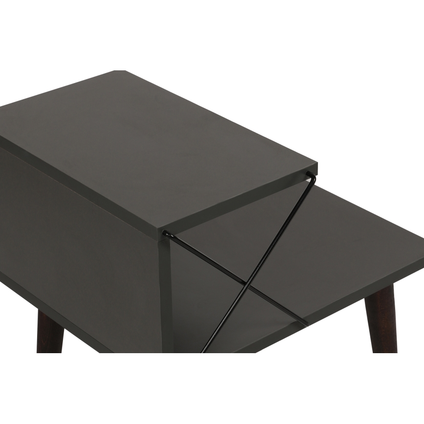 Mesa de cabeceira CROSS 55x50 cm antracite