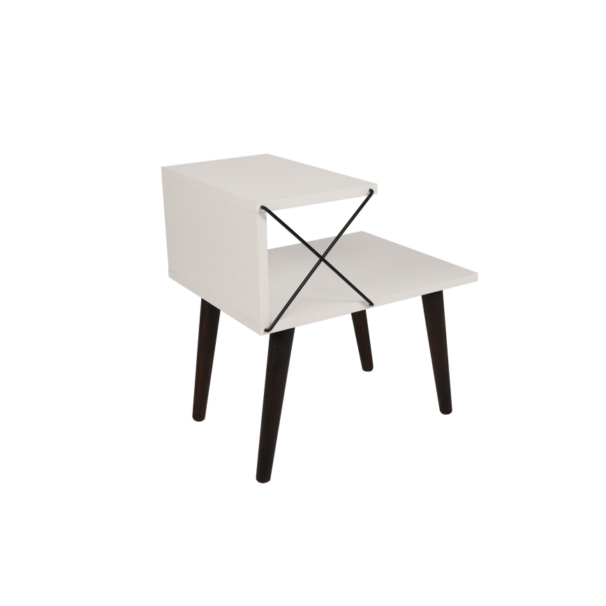 Mesa de cabeceira CROSS 55x50 cm branca