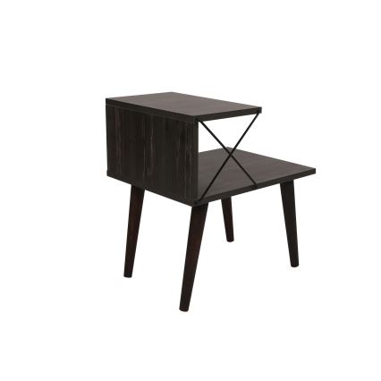 Mesa de cabeceira CROSS 55x50 cm castanho