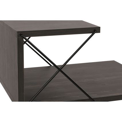 Mesa de cabeceira CROSS 55x50 cm castanho