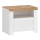 Mesa de cabeceira DAMINO 50,5x60 cm branco/castanho