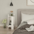 Mesa de cabeceira ELOS  60x25 cm branca