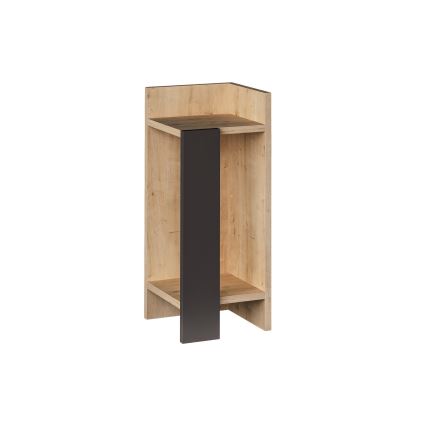 Mesa de cabeceira ELOS 60x25 cm castanho/antracite