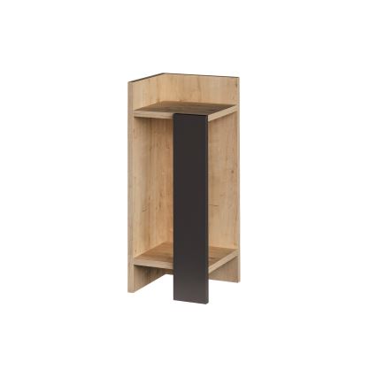 Mesa de cabeceira ELOS 60x25 cm castanho/antracite