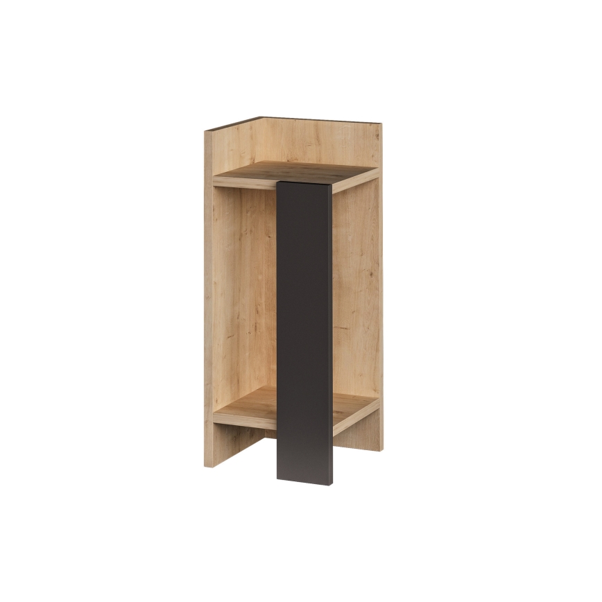 Mesa de cabeceira ELOS 60x25 cm castanho/antracite