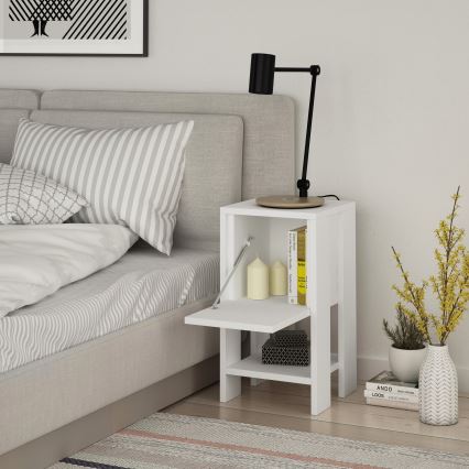 Mesa de cabeceira EMA 55x30 cm branca