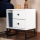 Mesa de cabeceira GLIMMER 50x45,2 cm branco/preto