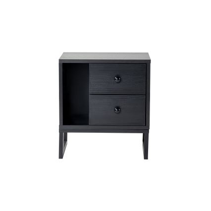 Mesa de cabeceira GLIMMER 50x45,2 cm preto