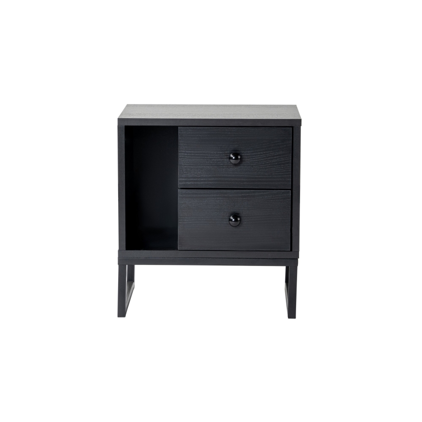Mesa de cabeceira GLIMMER 50x45,2 cm preto