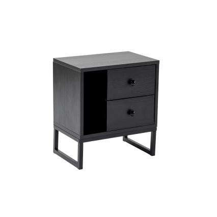 Mesa de cabeceira GLIMMER 50x45,2 cm preto