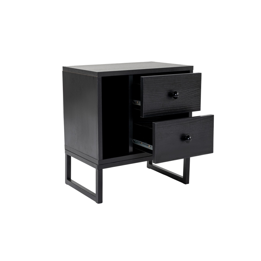 Mesa de cabeceira GLIMMER 50x45,2 cm preto