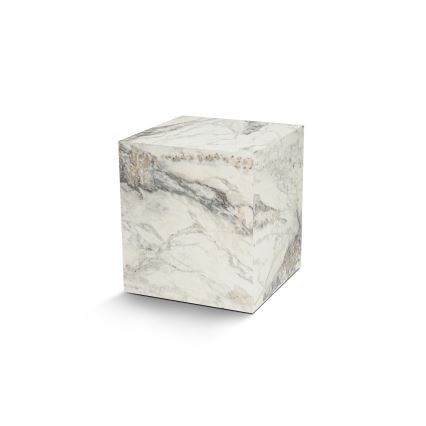 Mesa de cabeceira KUP 50x45 cm decoração em mármore