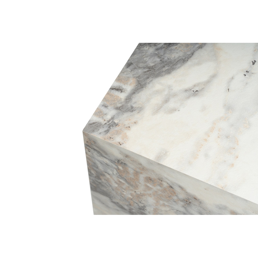 Mesa de cabeceira KUP 50x45 cm decoração em mármore