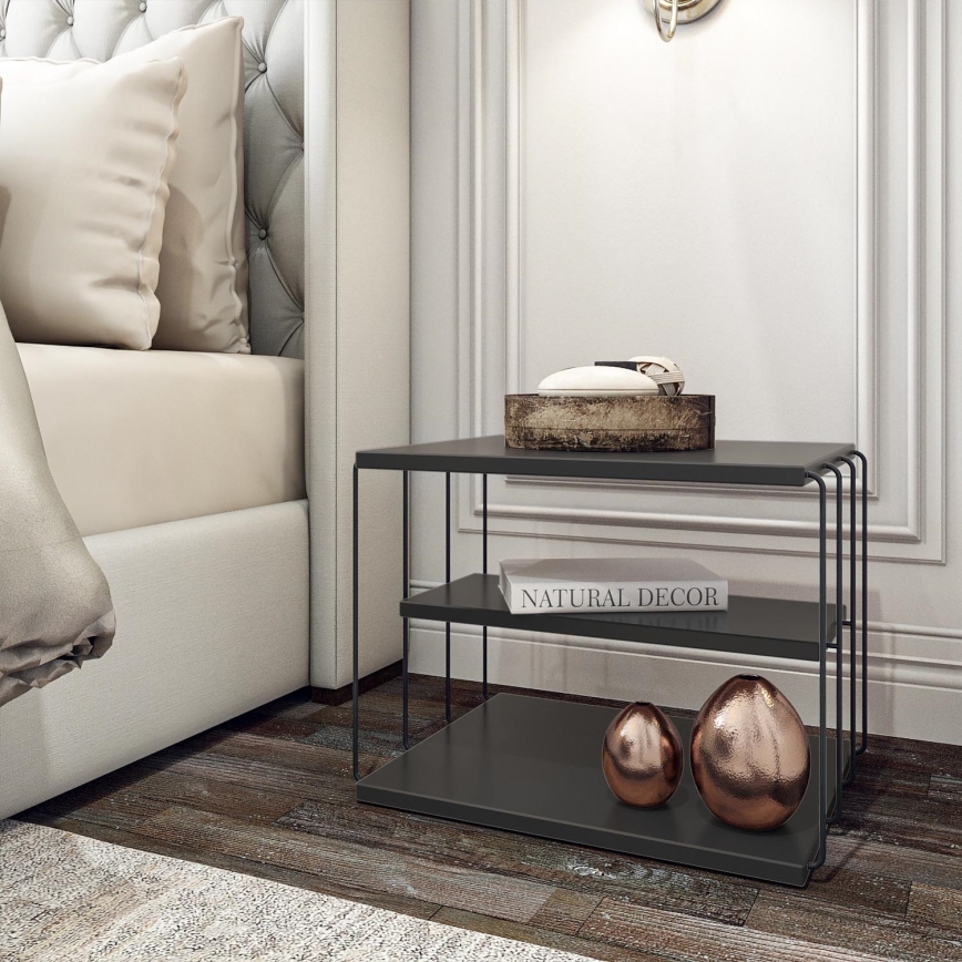 Mesa de cabeceira LIFON 40x50 cm antracite